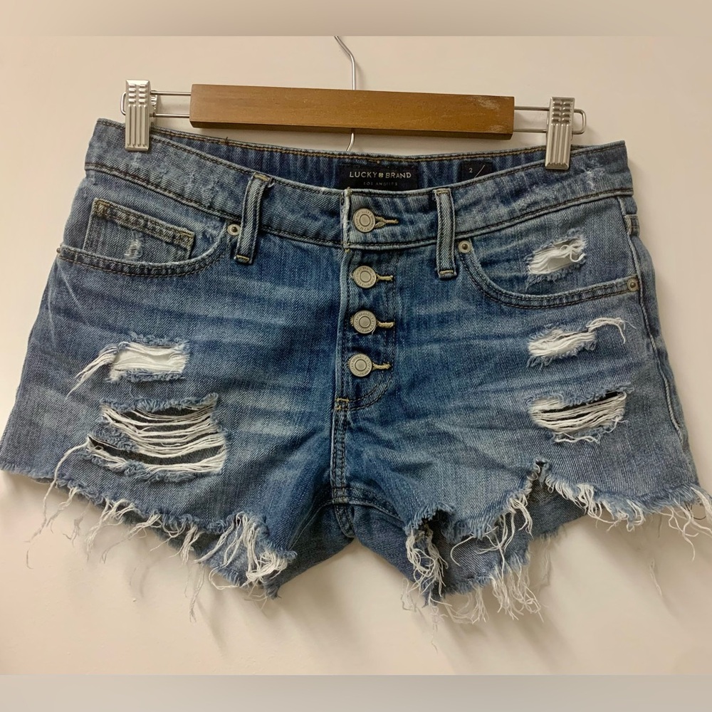 Lucky Brand “The Cut Off” Shorts, size 2/26 - Great Condition, Button Detail